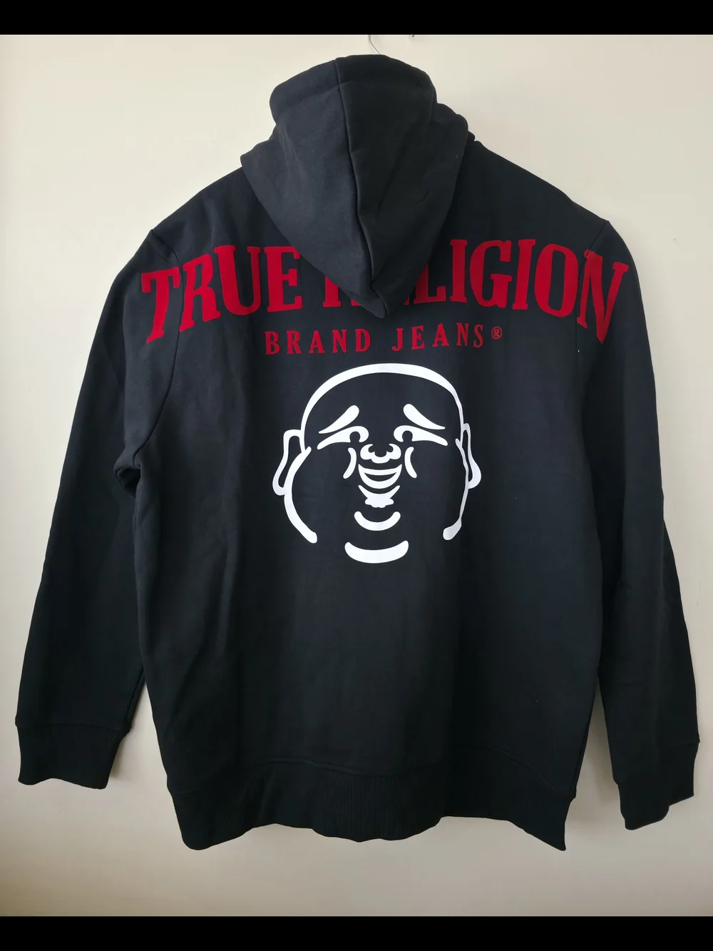 True Religion BUDDHA Zip Up Hoodie  Jet BLACK XL NWT